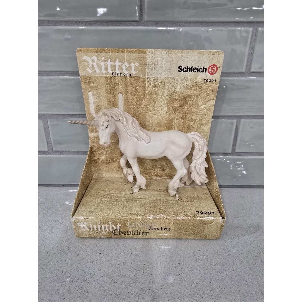 Schleich 70201 Ritter Einhorn Knight Unicorn Glitter Fantasy Figure NIB Vintage